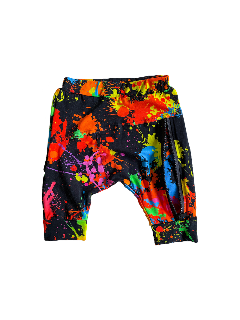 Harem Shorts- Paintball Splatter